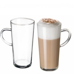 VÝPREDAJ Simax Sklenený hrnček na latté Karina 350 ml