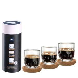 Leonardo poháre na espresso s tanierikmi Gocce 60 ml 6 ks