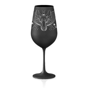 Crystalex pohár Zverokruhy Býk čierna 550 ml