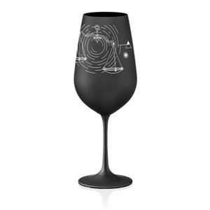 Crystalex poháre Zverokruhy Váhy čierna 550 ml