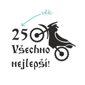 Pieskovanie narodeninového motívu MOTORKA Veľkosť obrázku: Malý do 12 cm²