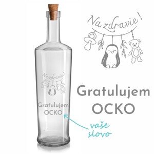 Pieskovaná fľaša Olea Piede Gratulácia 0,7 l