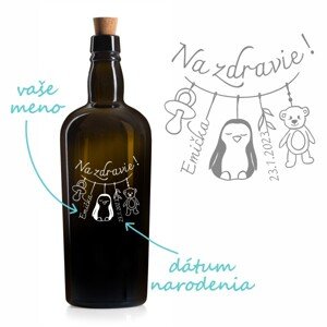 Pieskovaná fľaša DOUGLAS Narodenie dieťaťa 0,7 l