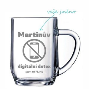 Pieskovaný polliter na pivo Digitálny detox