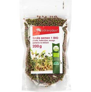 Zdravý deň BIO zmes semien na klíčenie - alfalfa, reďkovka, mungo 200g