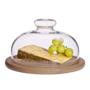 Trendglas Jena poklop s bambusovým tanierom Cheese Dome 21 cm