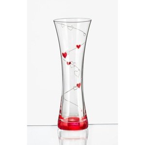Crystalex sklenená váza Love5 195 mm