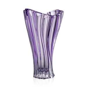 Aurum Crystal váza Platnica ametyst 320 mm