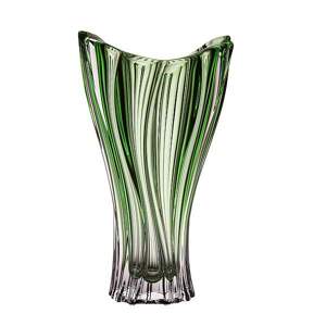 Aurum Crystal váza Platnica green 320 mm