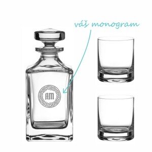 Pieskovaný whisky set Ares (1+2)